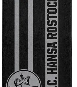 FC Hansa Rostock Handtuch Duschtuch Badetuch Strandtuch ** Black ** (50 x 100 cm)