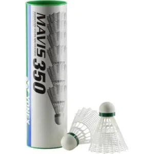 6er Pack YONEX Mavis 350 Badmintonbälle weiß fast
