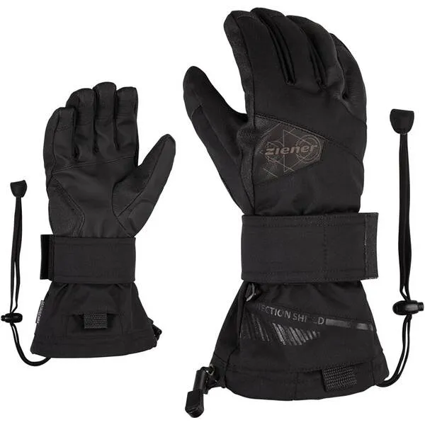 Ziener Maximus AS Protect Shield Gloves SNOWBOARD Herren (Schwarz 7 D) Skihandschuhe