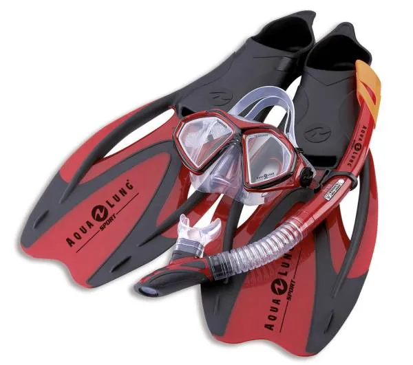 Aqualung Tauchset Proflex X rot Gr. 38-46 Maske, Flossen,Schnorchel